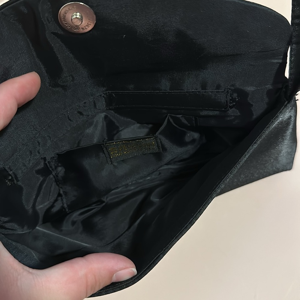 Black Satin Handbag - Picture 4 of 5